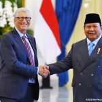 프라보워 수비안토 대통령은 자카르타 대통령궁에서 빌 게이츠와 회담. 2025.5.7