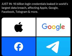 구글·애플 등 로그인 정보 160억건 유출… “비번 바꾸세요”