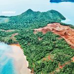 서파푸아주의 세계적 해양 관광지인 라자암팟 군도가 니켈 채굴로 파헤쳐진 모습.[그린피스 인도네시아 페이스북 캡처]