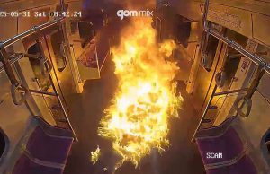 (영상) 5호선 방화 그날…휘발유에 미끄러진 임신부, 2초 뒤 ‘불바다’