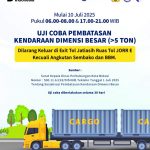 7월 10일부터 30일간 자티아시 톨게이트(GT Jatiasih) 트럭 운행제한