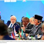 브라질 브릭스 회의에서 프라보워 대통령