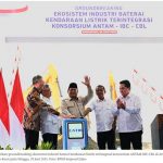 서자바주 카라왕군 아르타 산업단지(AIH)에서 열린 ‘ANTAM-IBC-CBL 컨소시엄 통합 전기차 배터리 산업 생태계 착공식’ 2025.6.29