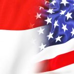 인도네시아 미국 국기 합성 그래픽