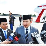 테디 인드라 위자야 내각사무처 장관은 프라보워 대통령 유럽 순방 결과를 설명하고 있다. 2025.7.15