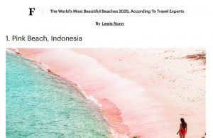핑크 비치 코모도, ‘2025년 세계 최고 해변’ 영예