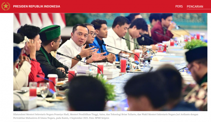 (영상) 정부-대학생, 대통령궁서 긴급 심야 회동… “소통과 협력으로 민주주의 발전 모색”