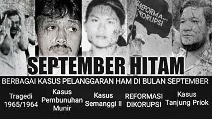 ‘검은 9월(#SeptemberHitam)’, 인도네시아의 잊히지 않는 비극