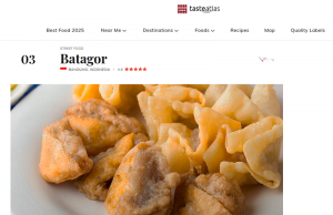 반둥 바타고르, 세계 최고 해산물 요리 3위 등극… 인도네시아의 자랑