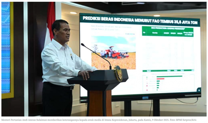 프라보워 대통령, “국가 식량 자급자족 조속히 달성할 것”