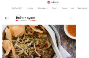 인도네시아 ‘부부르 아얌’, 세계 최고의 죽 1위 선정