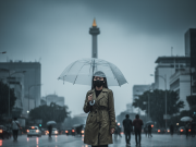 자카르타 빗물, 미세플라스틱에 오염… “우천 시 실외 마스크 착용”