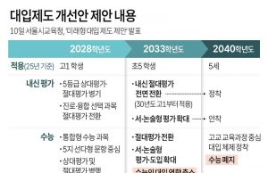 대입제도 개선안 제안 내용