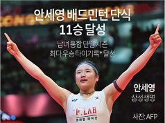 안세영 배드민턴 단식 11승 달성