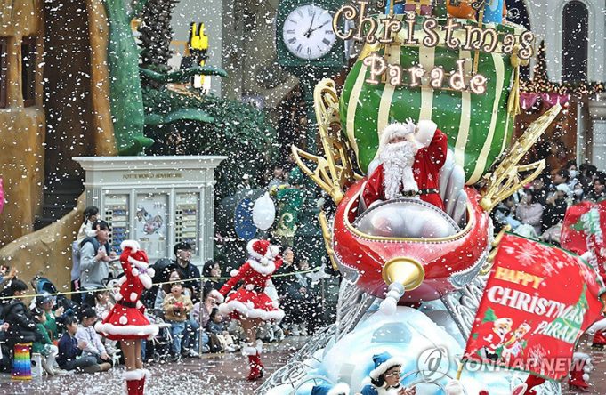 눈 내리는 롯데월드 어드벤처 퍼레이드