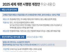 2025 세제 개편 시행령 개정안 주요 내용