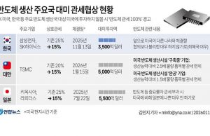 반도체 생산 주요국 대미 관세협상 현황