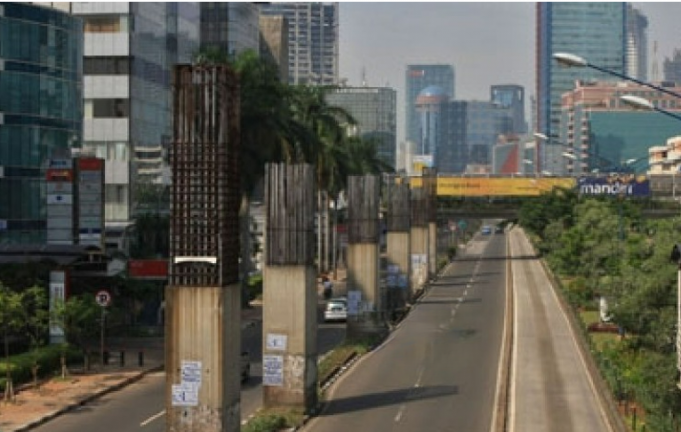 자카르타 주정부, 흉물로 방치된 모노레일 교각 98개 철거