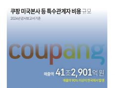 쿠팡 미국본사 등 특수관계자 비용 규모