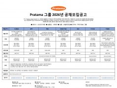 Pratama 그룹 2026년 공채 모집 공고