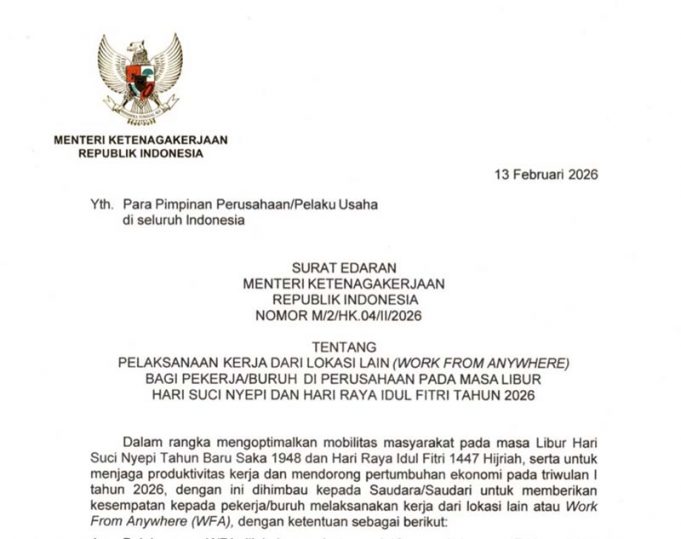 2026년 녜삐·이둘피트리 연휴 ‘유연근무(WFA)’ 공식 도입… 종교절 연휴에 생산성·교통난 해소