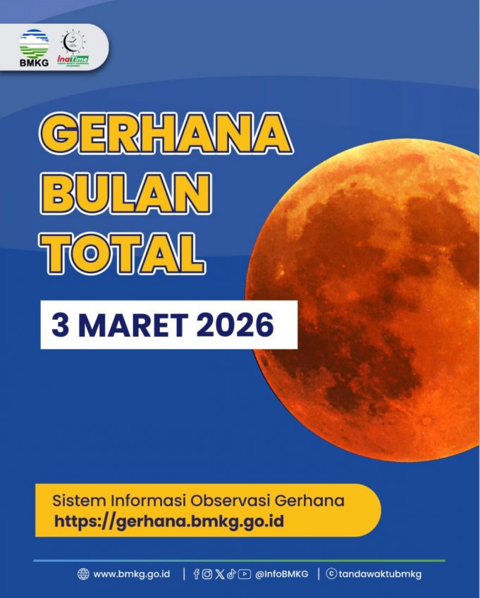 3월 3일, 인도네시아 전역서 개기월식 관측 가능… ‘블러드문’ 현상도 기대