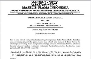 MUI, 미·이스라엘의 이란 공격 이후 정부에 ‘평화 위원회’ 탈퇴 공식 촉구