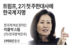 트럼프, 2기 첫 주한대사에 한국계 지명