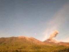 레워토비 라키라키 산, 또다시 분화… 화산재 500m 분출