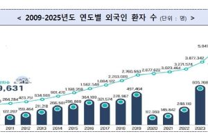 작년 한국 방문 외국인 환자 200만명 첫 돌파…3년 연속 최대