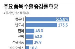 주요 품목 수출 증감률 현황