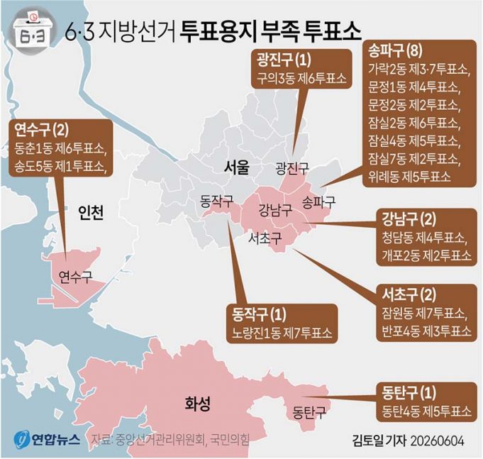 6·3 지방선거 투표용지 부족 투표소
