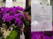 프라보워 대통령, 조코위 전 대통령 생일에 ‘보라색 호접란’ 선물
