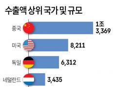 수출액 상위 국가 및 규모