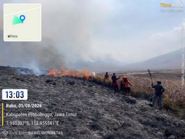 동부 자바주 브로모 텡게르 스메루 국립공원(TNBTS) 일대를 덮친 산림 및 토지 화재(Karhutla)