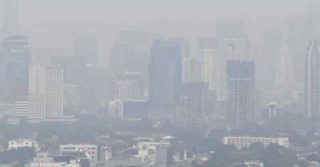 자카르타 대기질 상황 2026.8.24 Kondisi udara berpolusi di Ibu Kota Jakarta.