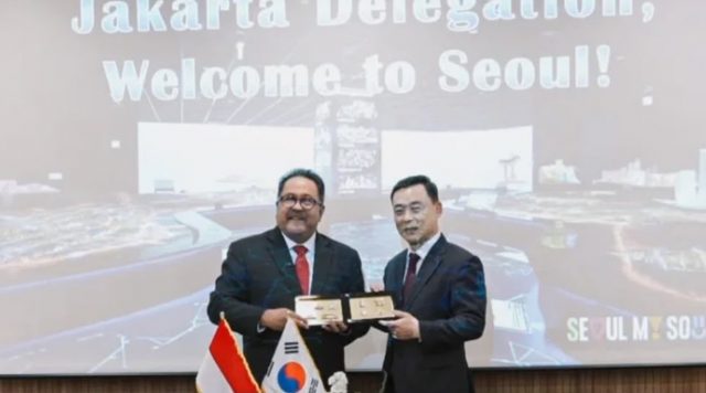 라노 카르노 자카르타 부지사는 2026년 10월 6일 화요일 서울특별시청에서 정상훈 대한민국 서울특별시 부시장과 만났다. (Foto.Dinas Kominfotik DKI Jakarta)